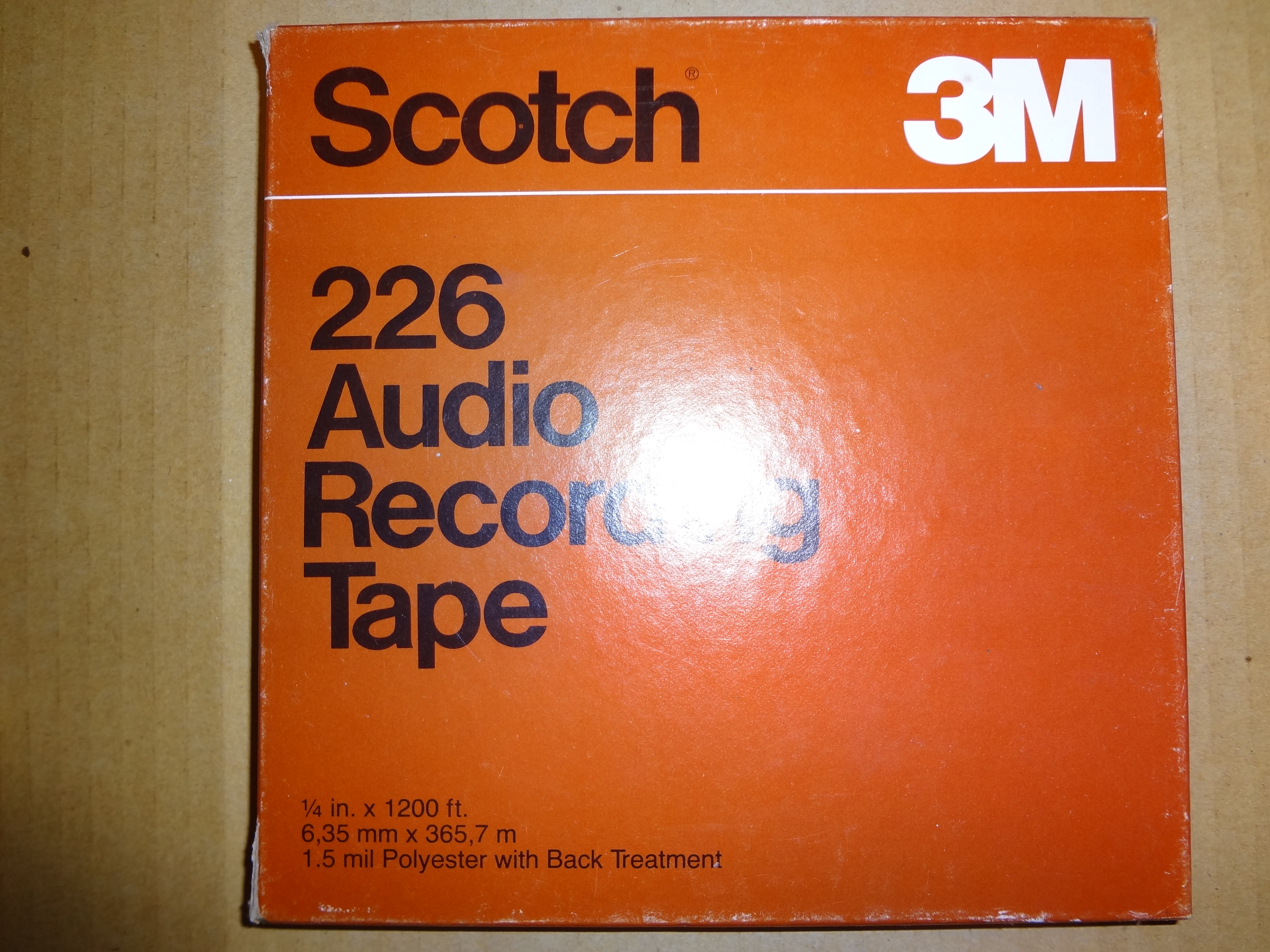 Scotch 3M 226 Audio Recording Tape reel to reel 1:4 in x 1200 ft | REEL ...
